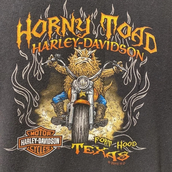 O womens Harley Davidson black cap sleeve t-shirt size XL - Picture 3 of 5